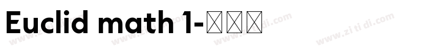 Euclid math 1字体转换